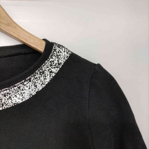 Madame Hiroko ラメ切替 長袖 チュニック ワンピース レディース 9AR