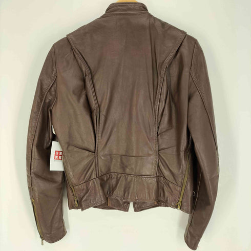 ブルックス BROOKS 70S USA製 紙タグ C&C ジップ シングル ライダース ジャケット レディース 34
