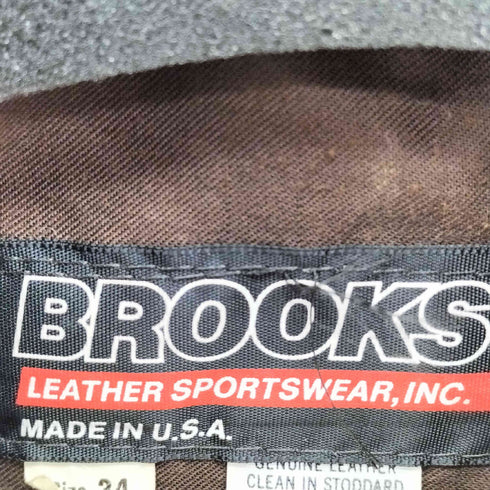 ブルックス BROOKS 70S USA製 紙タグ C&C ジップ シングル ライダース ジャケット レディース 34