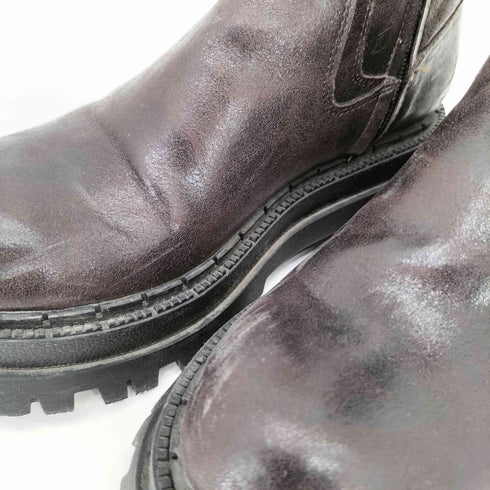 ザラ ZARA サイドジップ 厚底 ショートブーツ レディース EUR:37