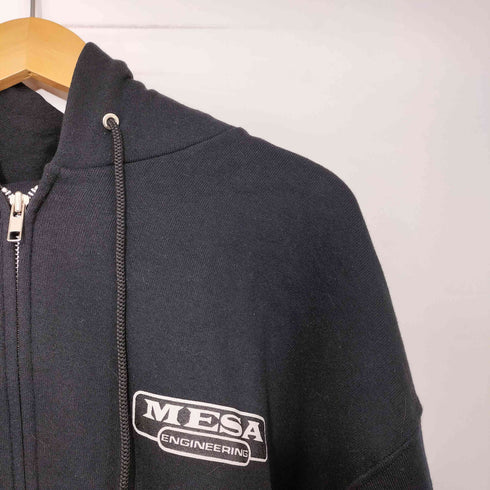 アルスタイルアパレルアクティブウェアー ALSTYLE APPAREL & ACTIVEWEAR 90s MESA BOOGIE/DUAL RECTIFIER SOLO HEAD アンプ 企業ロゴ 袖フレイム ジップアップ パーカー メンズ import:L
