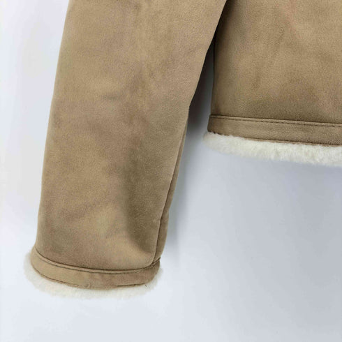 ザラ ZARA 金ボタン ノーカラージャケット レディース import:S