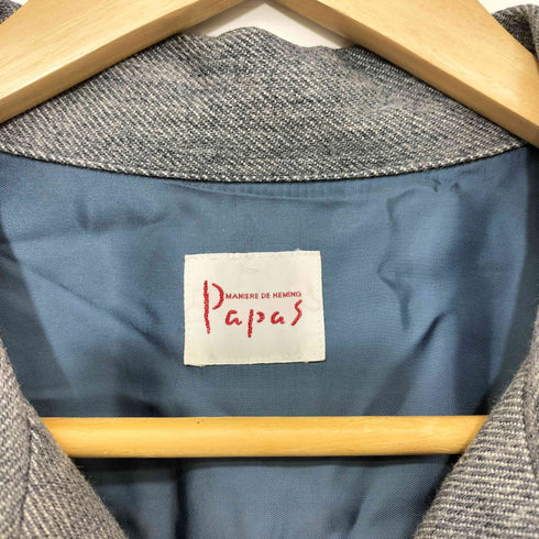パパス papas ウール混 コットンシャツジャケット メンズ JPN:M