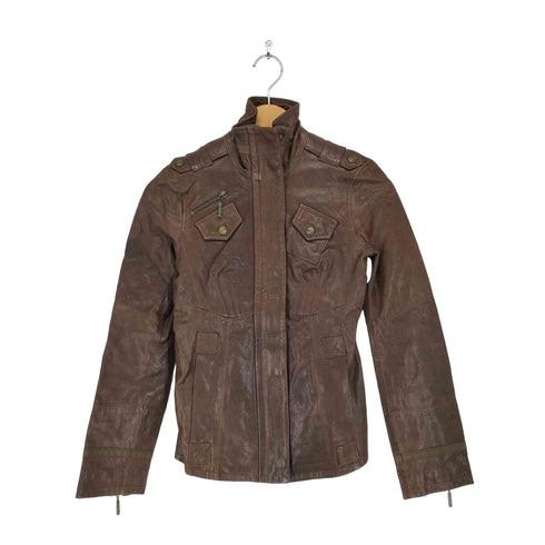 ガス GAS genuine reather リアルレザージャケット Y2K レディース 38