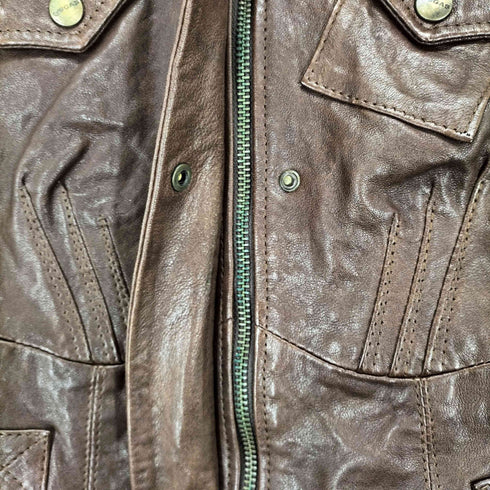 ガス GAS genuine reather リアルレザージャケット Y2K レディース 38