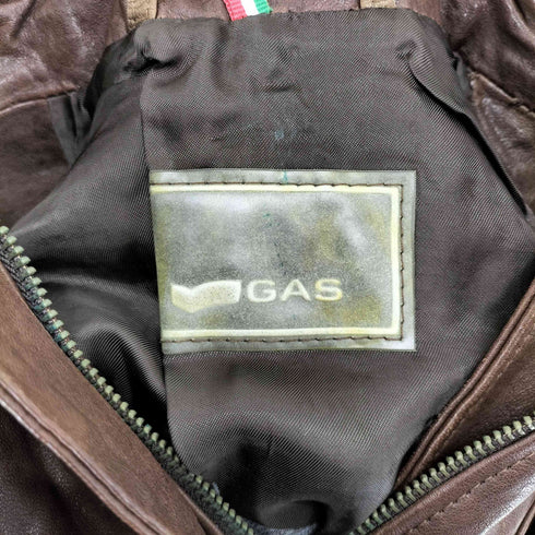 ガス GAS genuine reather リアルレザージャケット Y2K レディース 38