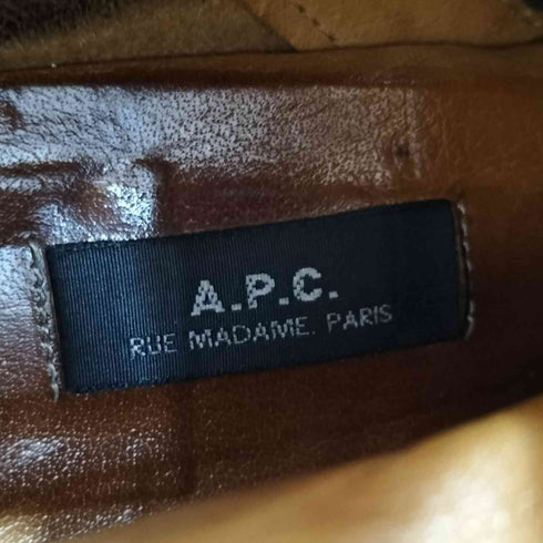 アーペーセー A.P.C. サイドジップ レザーロングブーツ レディース 39