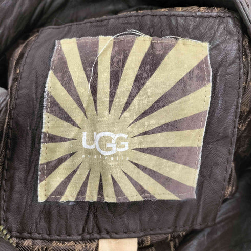 アグ UGG ベルテッドレザーコート レディース M