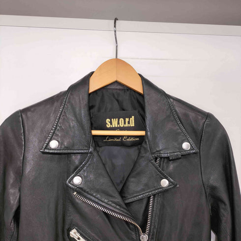 S.W.O.R.D. GOLD LIMITED EDITION ラムレザーダブルライダースジャケット レディース JPN:42