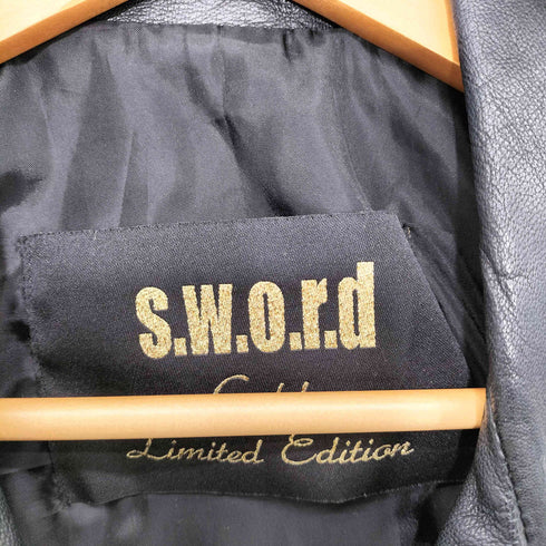 S.W.O.R.D. GOLD LIMITED EDITION ラムレザーダブルライダースジャケット レディース JPN:42