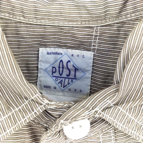 ポストオーバーオールズ POST OVERALLS USA製 ポケット付き半袖シャツ メンズ import:M