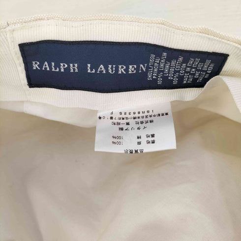 ラルフローレン RALPH LAUREN イタリア製 リネン100% キャスケット メンズ FREE