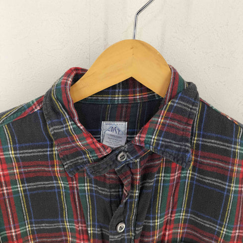 ポストオーバーオールズ POST OVERALLS USA製 チンスト付きチェックシャツ メンズ import:M