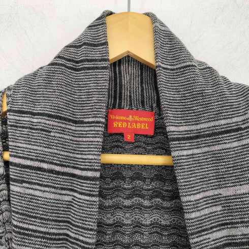 ヴィヴィアンウエストウッドレッドレーベル Vivienne Westwood RED LABEL ボウタイオーブ刺繍 ロングカーディガン レディース 2