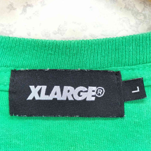 エクストララージ XLARGE ロゴ刺繍 ロングスリーブクルーネックカットソー メンズ import:L