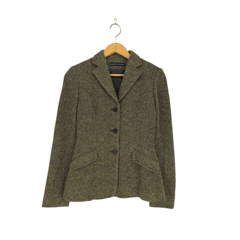ラルフローレン RALPH LAUREN ヘリンボーンウールテーラードジャケット レディース JPN:11号