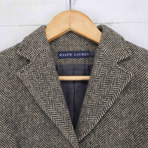 ラルフローレン RALPH LAUREN ヘリンボーンウールテーラードジャケット レディース JPN:11号