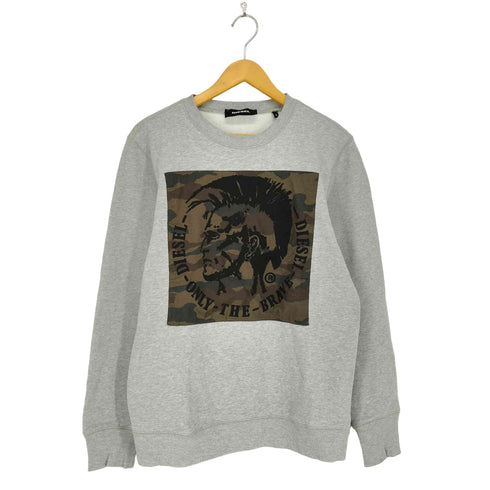 ディーゼル DIESEL ブレイブマンロゴ クルーネックスウェット メンズ import:S