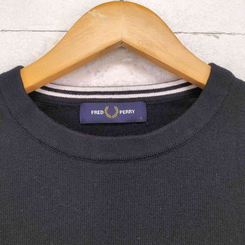 フレッドペリー FRED PERRY ウール混 フロント刺繍ニット メンズ import:L