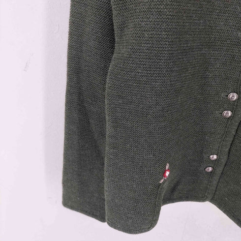 LANAMODEN オーストラリア製 花刺繍デザインカーディガン レディース