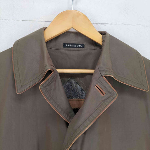プレイボーイ PLAYBOY 玉蟲 レザーパイピングステンカラーコート メンズ JPN:M