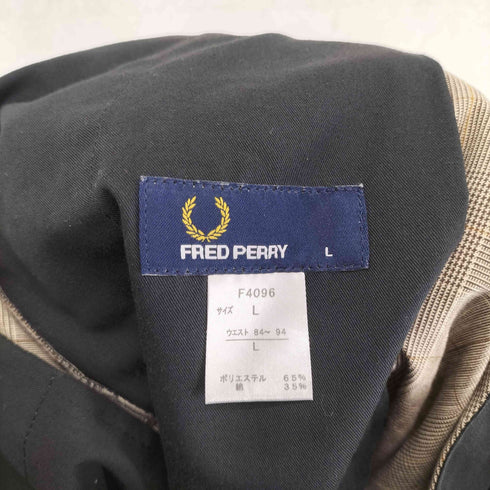 フレッドペリー FRED PERRY バック刺繍 チェックパンツ メンズ JPN:L