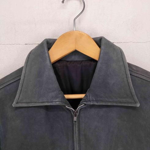Cow Leather シングルレザージップブルゾン レディース FREE