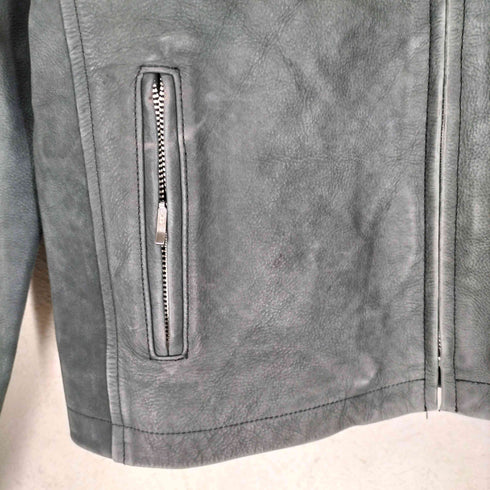 Cow Leather シングルレザージップブルゾン レディース FREE