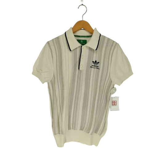 アディダス adidas Tournament Edition トーナメントエディション コットンカシミヤストライプニットポロシャツ メンズ import:M