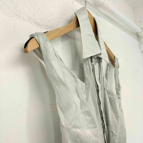 ミハラヤスヒロ MIHARA YASUHIRO バッククロスオープン サテンシャツ レディース M