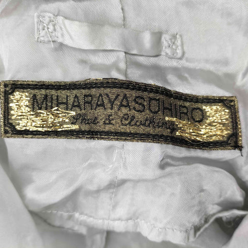 ミハラヤスヒロ MIHARA YASUHIRO バッククロスオープン サテンシャツ レディース M