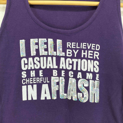 plus sign Y2K ラメ スパンコール タンクトップ レディース JPN:M