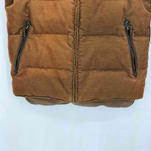 セマンティックデザイン semanticdesign コーデュロイ フェイクレザードッキング ダウンベスト メンズ LL