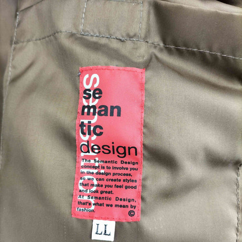 セマンティックデザイン semanticdesign コーデュロイ フェイクレザードッキング ダウンベスト メンズ LL