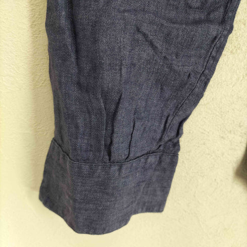 Massimo d'Augusto ハーフボタンプルオーバーリネンシャツ メンズ import:M