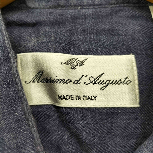 Massimo d'Augusto ハーフボタンプルオーバーリネンシャツ メンズ import:M