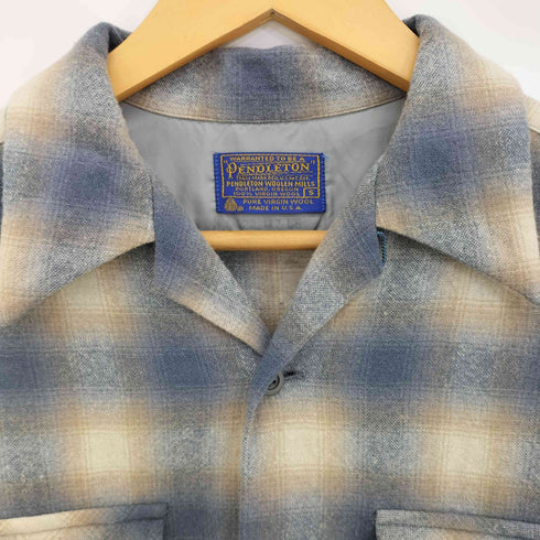 ペンドルトン PENDLETON 70s USA製 オンブレチェック ウール ボードシャツ メンズ import:S