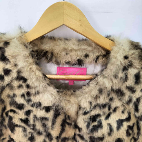 ラビットファー レオパードコート レディース import:M