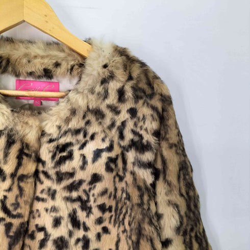 ラビットファー レオパードコート レディース import:M