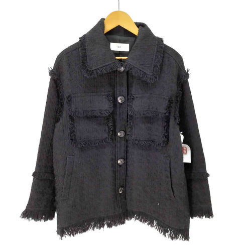 スライ SLY COLOR TWEED JACKET フリンジ レディース FREE