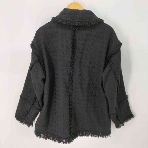 スライ SLY COLOR TWEED JACKET フリンジ レディース FREE