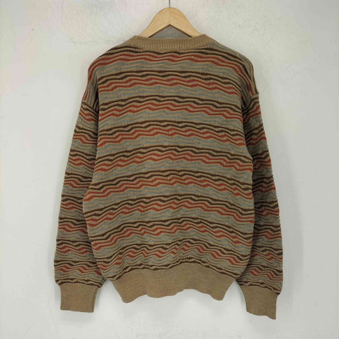 bon giovane ウール混 ボーダー 3Dニット メンズ import:M