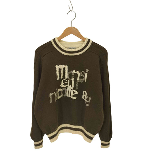 ニコル NICOLE 刺繍クルーネックニット メンズ