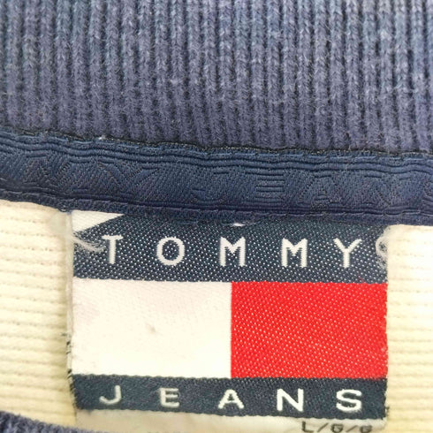 トミージーンズ tommy jeans 90S ロゴ刺繍 L/S Tシャツ メンズ import:L