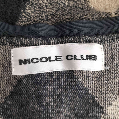 ニコル NICOLE CLUB パイル地アーガイルニットカーディガン メンズ