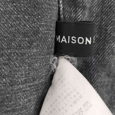 メゾンスペシャル MAISON SPECIAL サイドスリット オーバーサイズ ブラックデニム ジレ レディース FREE