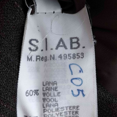 S.I.AB イタリア製 ウール混 ストライプ ダブル4Bテーラード センタープレススラックス セットアップ レディース E40