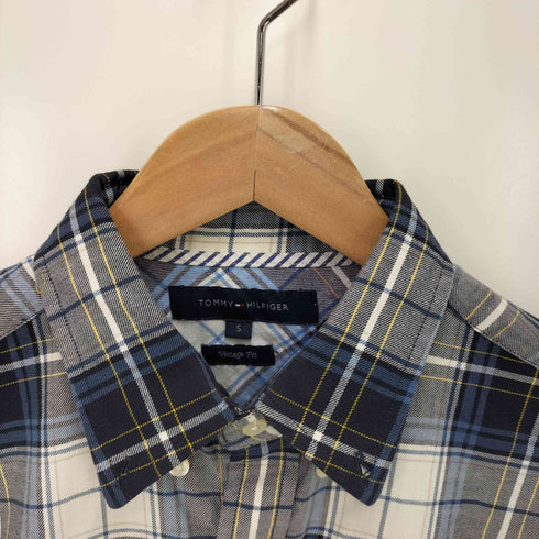 トミーヒルフィガー TOMMY HILFIGER VINTAGE FIT ワンポイント刺繍チェックシャツ メンズ import:S