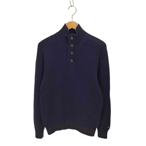 トミーヒルフィガー TOMMY HILFIGER ハーフボタンコットンニット メンズ import:M