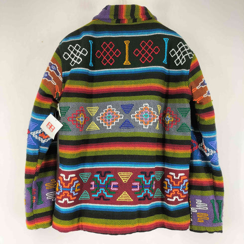 裏地ボア 民族刺繍 ジップアップ ジャケット メンズ JPN:XL